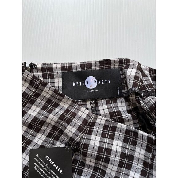 After Party Vintage Womens Black Plaids Flutter High Waisted Shorts Size S - Picture 9 of 12